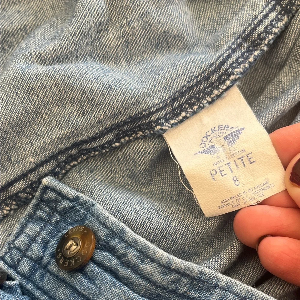 Dockers Petite Denim midi skirt VTG - Picture 3 of 8
